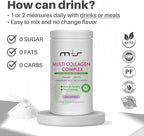 M+S Multi Collagen Complex – Hydrolyzed Collagen peptides, Types I, II, III for Skin, Hair, Nails and Joints – with Vitamin C, Hyaluronic Acid, Keratin, Biotin and Silica (Unflavored)