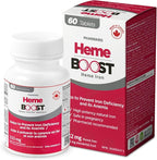 Hemeboost 11.6mg (232mg Heme Iron Pills), High Potency Iron Supplement for Women & Men, High Absorption & Gentle on Stomach, Safe for Use in Pregnancy, 60 Tablets
