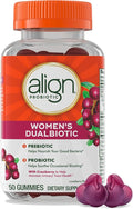 Align Probiotic, Women's Dualbiotic, Womens Probiotic Gummies, Prebiotics and Probiotics for Women, with Cranberry for Urinary Tract Health*, Cranberry Flavor, 50 Gummies