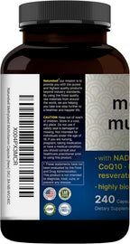 Methylated Multivitamin for Men and Women, 240 Capsules | 27-in-1 Formula with Vitamins B Complex, C, D3, K2, NAD, NAC, CoQ10, Resveratrol, Magnesium, Zinc & More | Daily Essential Vitamins