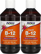 NOW Foods Vitamin B-12 Liquid, 8oz (Pack of 2)