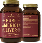 HEART & SOIL 100% Grass Fed & Finished Pure American Beef Liver Supplement from Pasture-Raised Cattle – Beef Liver Capsules – Nature’s Ultimate Superfood – Made in USA – Glass Bottle – 180 Capsules