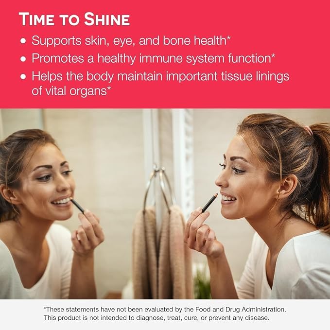 EZ Melts Vitamin A - Skin, Eye & Bone Health Supplement - Supports Healthy Nervous System - No Artificial Flavors - Non-GMO & Vegan - Strawberry Blast - 120 Dissolvable Tablets (120 Servings)