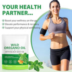 WHLH & WELL-BEING Oil of Oregano with Black Seed Oil Softgels, Oregano Oil Capsules, Non-GMO, Gluten Free, 240
