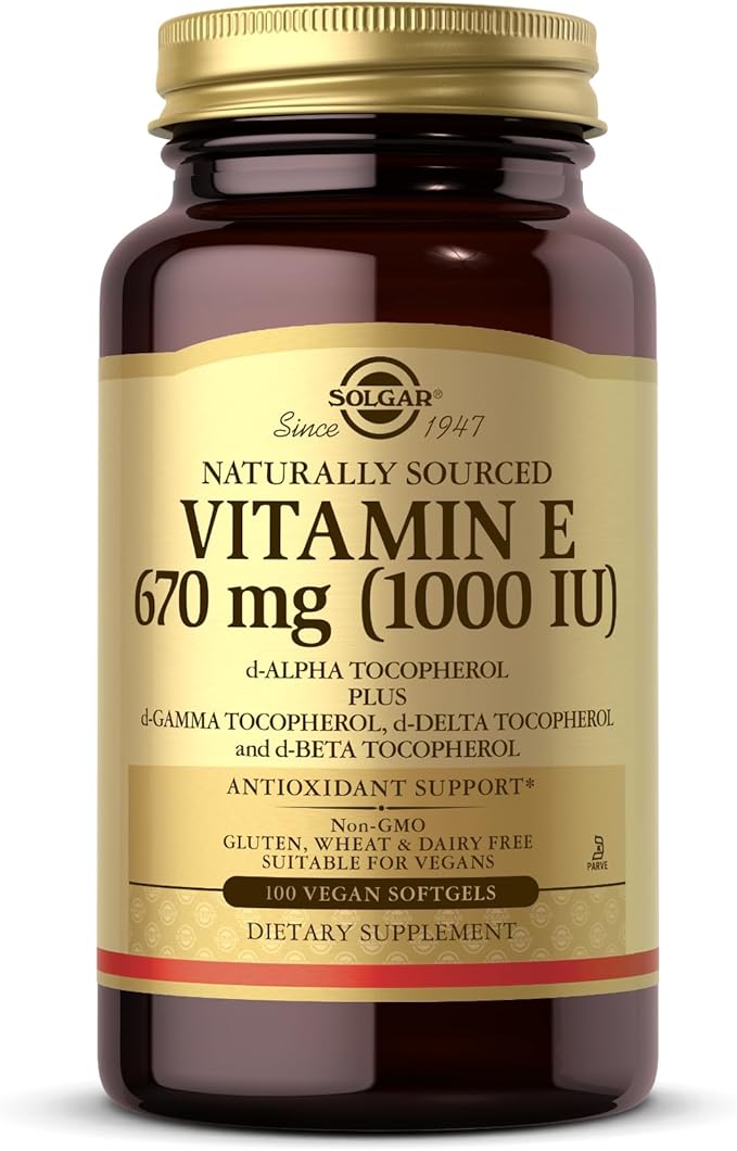 Vitamin E 670 mg (1000 IU) Solgar 100 Vegan Softgel