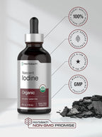 Horbaach Nascent Iodine Drops | 4 Fl Oz | Organic Liquid Tincture Supplement | as Potassium Iodide | Vegan, Non-GMO, and Gluten Free