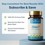Zinc7: 7-in-1 Zinc Complex 50mg - Maximum Absorption for Immune Defense, Deep Sleep & All-Day Energy | Hormone Balance, Mental Focus & Metabolism Support | 60 Vegan Capsules