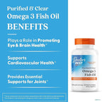 Doctor's Best Omega 3 Fish Oil Supplement for Women & Men - Source of DHA, EPA, & Omega-3 Fatty Acids, Purified, High 2000 mg Potency, Heart Health Support, Non-GMO, Gluten Free - 120 Marine Softgels