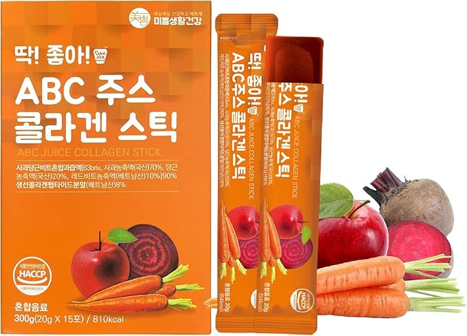 ABC Juice Collagen Jelly Stick 20g * 15 Stick 1,600mg Low Molecular Fish Collagen