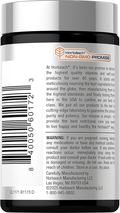 Horbäach B12 Vitamin 5000 mcg | 120 Fast Dissolve Tablets | Sublingual Methylcobalamin | Natural Berry Flavor | Vegan, Non-GMO & Gluten Free Supplement
