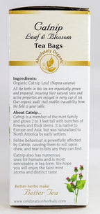 Celebration Herbals Organic Catnip Leaf and Blossom Tea Caffeine Free -- 24 Herbal Tea Bags