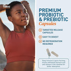 Dr. Tobias Deep Immune Probiotics & Prebiotics - Dual Action Digestion & Immune Support with PreforPro Prebiotics & Delayed Release Spore Forming Probiotics for Women & Men - 60 Capsules (30 Servings)