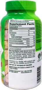 VitaFusion Calcium 500 mg Dietary Supplement Gummies Natural Fruit and Cream Flavors - 100 ct, Pack of 2