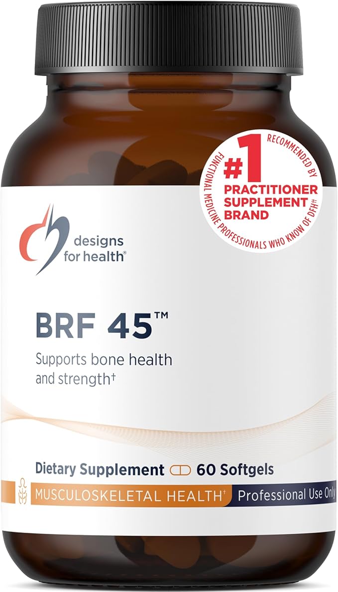 Designs for Health BRF 45 - Vitamin K1 + Vitamin K2 as MK-4 to Promote Bone Strength, Healthy Aging + Arterial Health - 2 Forms of Vitamin K + GG to Aid Vitamin K2 MK4 Production (60 Softgels)