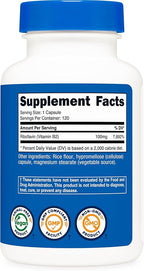 Nutricost Vitamin B2 (Riboflavin) 100mg, 120 Capsules - Gluten Free and Non-GMO