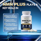 NMN Supplement 1000mg – NMNH Alternative 5-in-1 NAD Supplement w/Resveratrol, Apigenin, Quercetin & Black Pepper – Supports Cellular Energy, Healthy Aging & Longevity – 120 Veggie Capsules