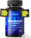 Magnesium 7 Complex Supplement Advanced with 7 Forms of Magnesium (Glycinate, Malate, Chelate, Aspartate, Orotate, Taurine, Citrate), Zinc, Vitamin D3 & Vitamin B6 for Sleep & Muscle, 60 Capsules