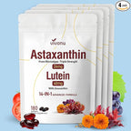 VivoNu 14-in-1 Astaxanthin 24mg & Lutein 40mg with Zeaxanthin Supplements, 24 Month Supply, 720 Softgels, 4 Bag