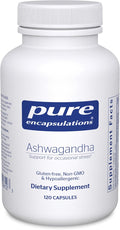 Pure Encapsulations Ashwagandha - 500 mg Ashwagandha Extract - Metabolism & Stress Support - Immune Support - GMO Free & Vegan - 120 Capsules