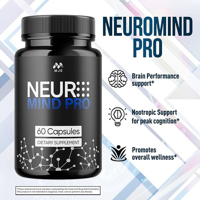 (3 Pack) Neuro Mind Pro Capsules, Official NeuroMind Pro Brain Health Pills with All Natural Ingredients, Optimal Brain Health & Wellness Supplement with Premium Vitamins for Women & Men(180 Capsules)