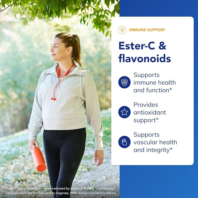 Pure Encapsulations Ester-C & Flavonoids - Vitamin C Supplement for Antioxidants - Immune & Vascular Support* with Calcium & Rutin - Gentle on Digestion - Vegan & Non-GMO - 180 Capsules