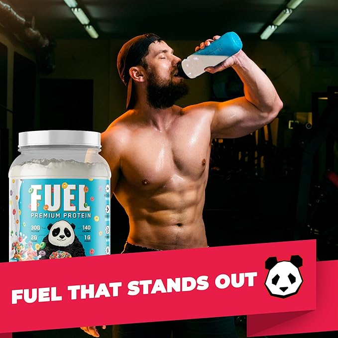 Underground Bio Labs Panda Fuel Premium Protein Whey,Hydrolyzed Collagen,Casein,Probiotics, Enzymes, Keto Friendly,Time Release, 25 Servings (2.5 Pound, Fruity Cereal)