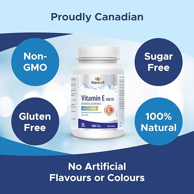 MapleLife Vitamin E 400IU - Natural - 100 softgels