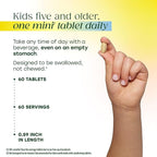 MegaFood Kids One Daily Multivitamin - Convenient Mini Multivitamin for Kids - with Zinc, Vitamins C, B & D - Vegetarian, Gluten Free, Non GMO - 60 Tablets, 60 Servings