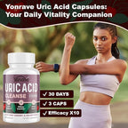 Uric Acid Cleanse & Detox - Tart Cherry Capsules, Celery Seed Uric Acid Supplement – Kidney, Joint and Sleep – 90 Veggie Capsules（1 Bottle）