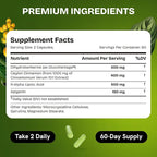Dihydroberberine Supplement - Dehydro Berberine Organic - Super Berberine Supplement with Ceylon Cinnamon & R Alpha Lipoic Acid & Apigenin - Hydroberberine 120 caps (1 Pack)