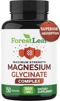 Magnesium Glycinate 500mg Complex - Magnesium Supplement Capsules for Sleep and Calmness - Non-GMO, 3rd Party Tested - 150 Pills for Women & Men by ForestLeaf