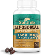 Spermidine Supplement 15 MG - 99% Purity, High Absorption, 1500 MG Fermented Wheat Germ Extract with Zinc & Thiamin, Spermidine for Men & Women - Cellular Renewal, Aging Defense, Energy, 60 Softgels