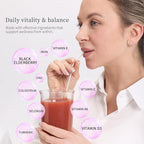 Secret Forest ImmuniGlow, 1000mg Vitamin C, 1000mg Black Elderberry, Probiotics, Colostrum, Turmeric & Zinc – Antioxidant & Recovery Formula, Daily Immunity & Gut Support Drink Mix (30 Packets)
