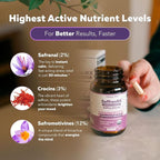 Organic Saffron Extract: Optimized Extract with Safromotivines, Safranal, and Crocins – Clinically Studied | Premium Persian Sargol Quality | Supports Mood, Calmness, and Relaxation – 30 Servings