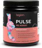 LEGION Pulse Pre Workout - All Natural Nitric Oxide Preworkout Drink to Boost Energy, Creatine Free, Naturally Sweetened, Beta Alanine, Citrulline, Alpha GPC (Cotton Candy)