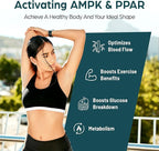 Liposomal Berberine - Berberine Supplement Activates AMPK, Supports Body Balance in Women and Men -Support Immune Function, Gut Function, Non-GMO, Sugar-Free, 120 Softgels