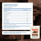 Equip Foods Grass Fed Collagen Powder | Hydrolyzed Bovine Collagen Peptides with Amino Acids | Prime Beef Collagen for Healthy Joints, Skin & Nails | Non-GMO, Paleo Friendly | 30 Servings, Chocolate