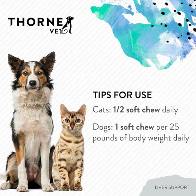 ThorneVET Liver Support – Liver Support for Small Animals: Dogs & Cats, 90 Soft Chews