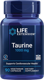 Life Extension Bio-Fisetin 30 Capsules Cellular Health Bundle with Taurine 1000mg 90 Capsules Heart Health