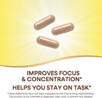 Nature’s Way Sustained Focus, Improved Focus & Concentration*, with Clinically Studied Neumentix Spearmint Extract, L-Theanine, 60 Capsules (Packaging May Vary)