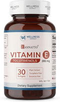 WELLNESS EXTRACT Eannatto Tocotrienols Vitamin E Supplements Tocopherol Free, Non-GMO, Gluten Free & Antioxidant (300MG 30 Softgels)