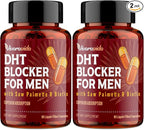DHT Blocker for Men | Hair Growth Vitamins Supplement with Saw Palmetto & Biotin - Hair Regrowth - Natural Hair Loss Supplements Liquid-Filled - Proprietary Herbal Blends (180 Capsules)