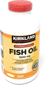 Kirkland Signature Fish Oil Concentrate with Omega-3 Fatty Acids, 800 Softgels, 1000mg