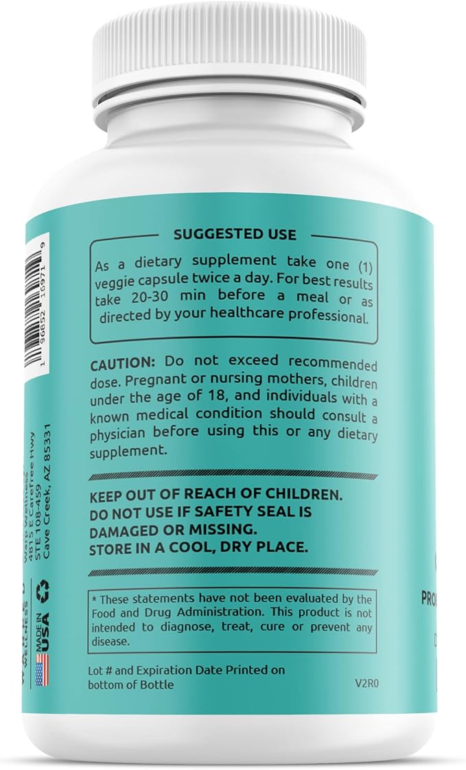 Warped Wellness Womens Gut Health Support Supplement | Female Probiotic Digestive Enzyme Vitamin | Papain Enzyme for Digestion Support | Gut Goddess