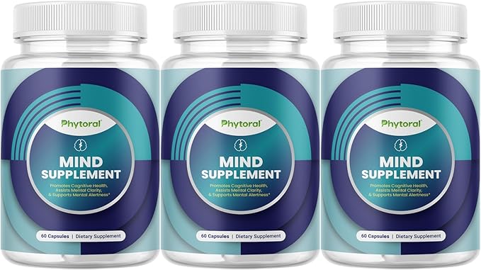 Nootropic Brain Supplement for Memory and Focus Enhancement - Vitamins for Brain, Mental Health & Clarity - Cognitive Health Complex for Mind's Vitality & Mental Alert - 60 Capsules - 3 Pack