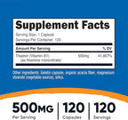 Nutricost Vitamin B1 (Thiamine) 500mg, 120 Capsules (Pack of 2)