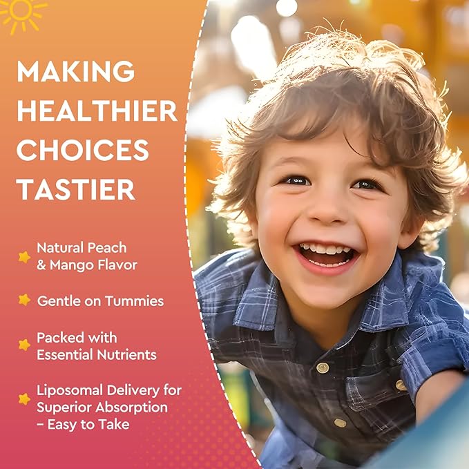 Iron Supplement Gummies for Adults & Kids - with Calcium, Zinc, Folate & Multivitamin - Blood Builder & Energy Support & Immune Health for Iron Deficiency, Anemia, Vegan -Peach & Mango Flavor 60 Count