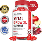 Justified Laboratories (2 Pack Vital Grow XL Performance Gummies 1000MG Advanced Formula Formulated with ACV Pomegranate Beet Juice Powder B12 Vegan Non GMO 120 Gummys
