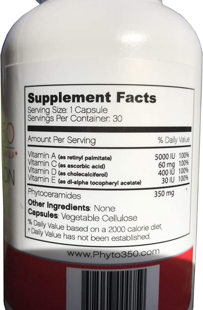 Skinception Phyto350 Advanced Phytoceramides Formula (30 ct) - 1 Month Supply - 3 Pack
