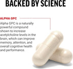Force Factor Alpha GPC Brain Supplement for Memory and Focus, Mood Support Supplement with Alpha GPC 600mg, Premium Quality, Vegan, Non-GMO, 60 Capsules
